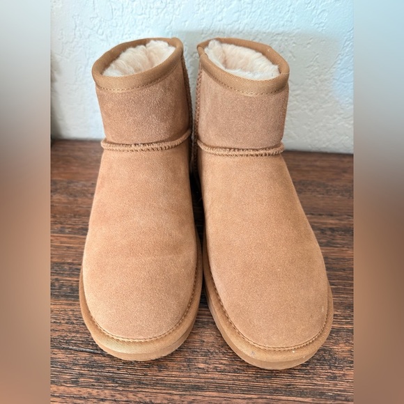 BearPaw Men\'s Chestnut Suede Short Boots women’s size 6 NNT main image 7